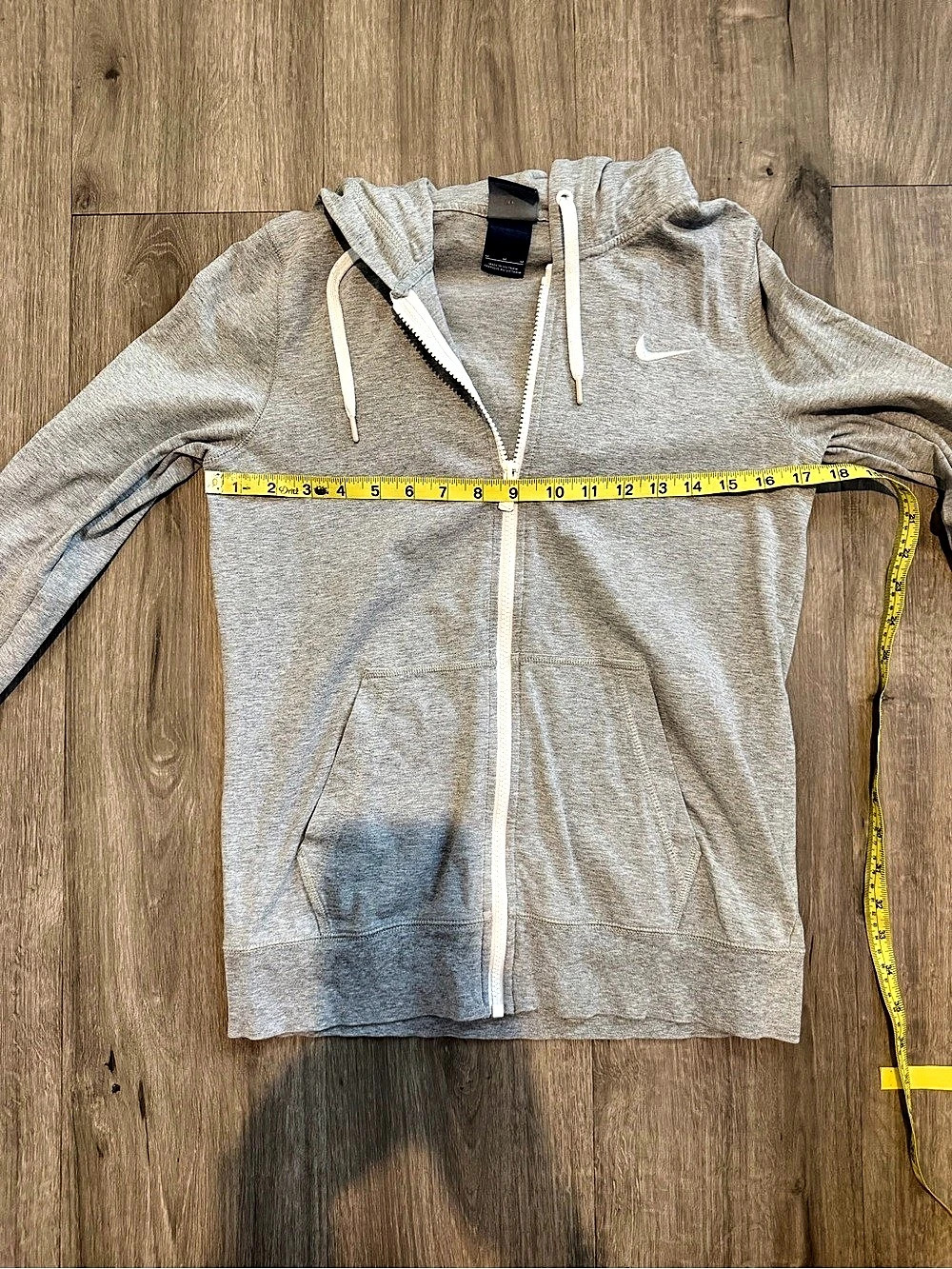 Nike Gray Zip Hoodie Size Medium - Picture 5 of 6